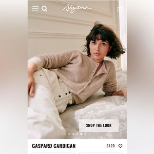 Sezane Gaspard Cardigan in Light Beige